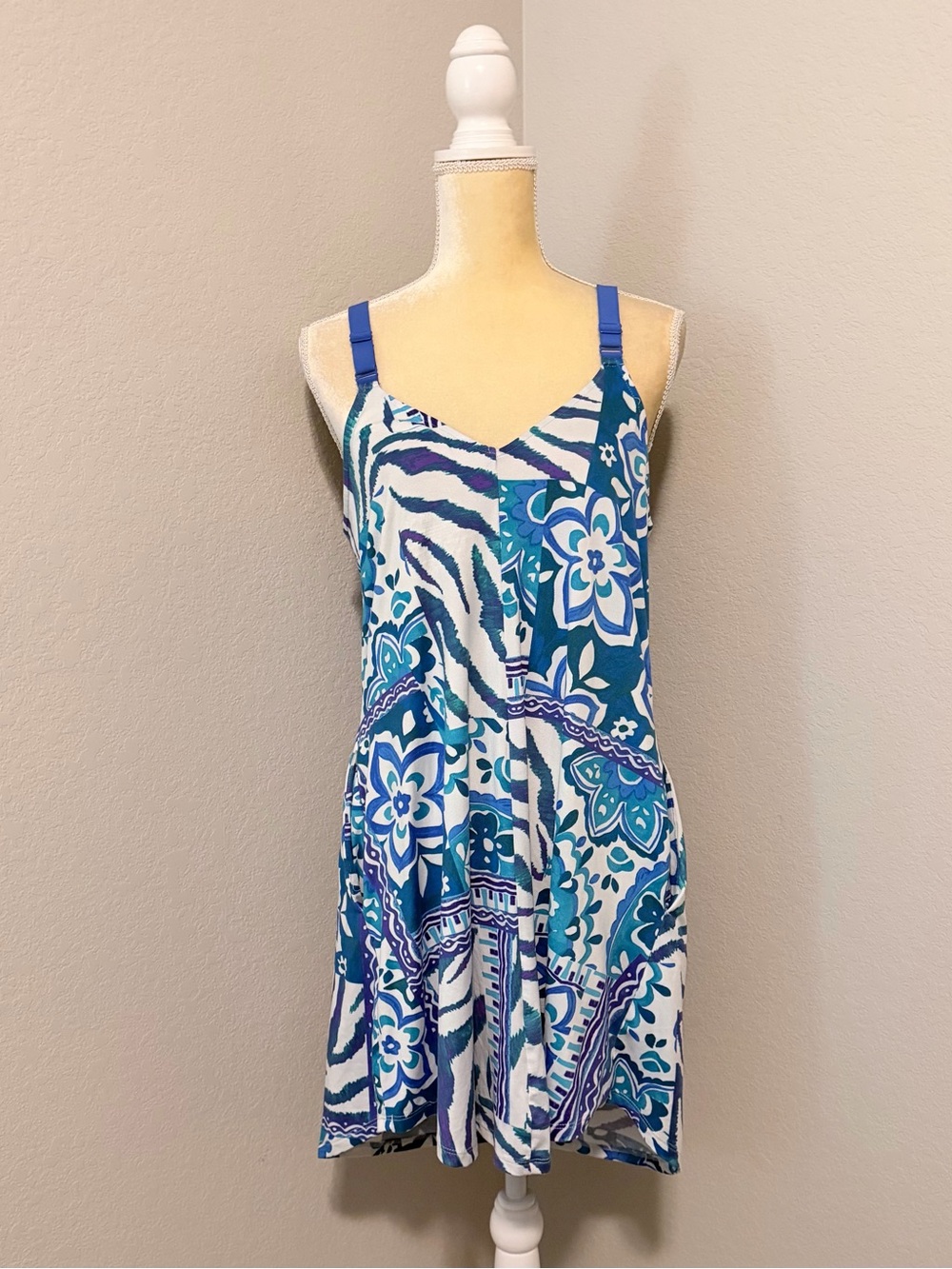 Lilac+London Mixed Print Wide Strap Chemise / Nightgown